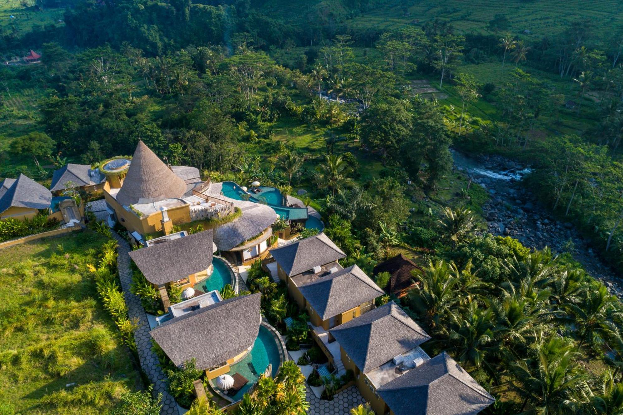 Wapa Di Ume Sidemen Hotel Sidemen  Buitenkant foto Aerial view of the resort